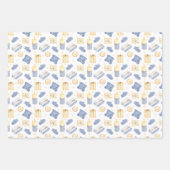 水彩北欧ハイゲキュートなクリスマス3パックギフト ラッピングペーパーシート (正面)