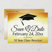 水彩区分懇親会保存日付テンプレートPo ポストカード (正面/裏面)