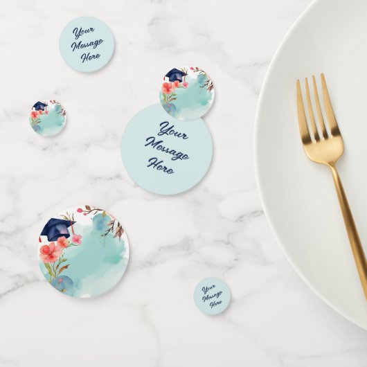 水彩卒業お祝い コンフェッティ (グループ)