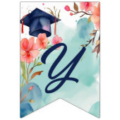 水彩卒業お祝い バンティングフラッグ (第1の旗)