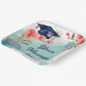 水彩卒業お祝い ペーパープレート (傾斜あり)