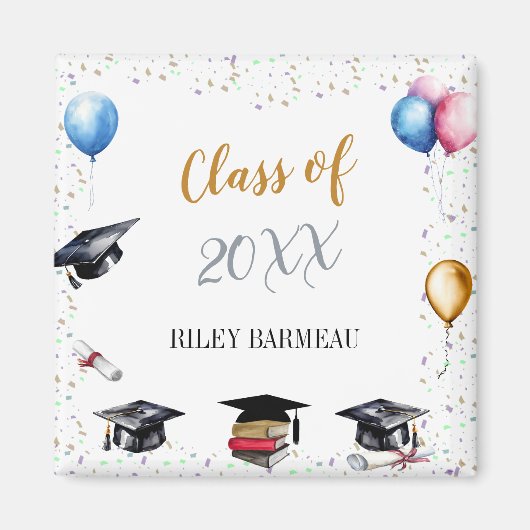 水彩卒業お祝い マグネット (正面)