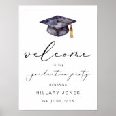 水彩卒業パーティー書道へようこそ ポスター (正面)