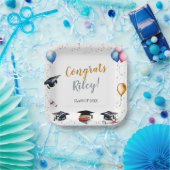 水彩卒業パーティー ペーパープレート (パーティー)