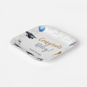 水彩卒業パーティー ペーパープレート (傾斜あり)