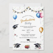 水彩卒業パーティー 案内状 (正面)