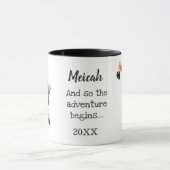 水彩卒業式ガウン&キャップガールマグ マグカップ (中央)