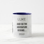 水彩卒業式ガウン&キャップマグ青年 マグカップ (中央)