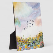 水彩卓上プレート（イーゼル付） フォトプラーク (側面)