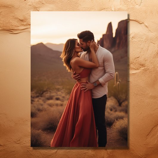 水彩南西部の砂漠の写真結婚の セーブザデート