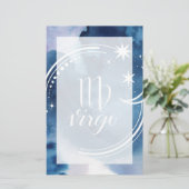 水彩占星術-《星座》乙女座 便箋 (スタンド正面)