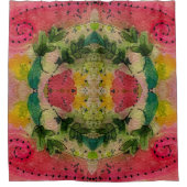 水彩印象派抽象芸術 シャワーカーテン (正面)