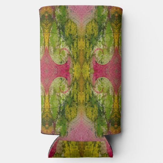 水彩印象派抽象芸術 スリム缶クーラー (裏面)