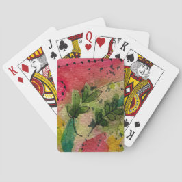 水彩印象派抽象芸術 トランプ