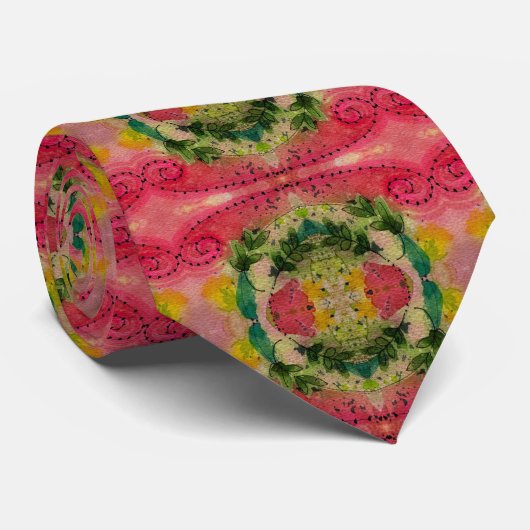 水彩印象派抽象芸術 ネクタイ (ロール)