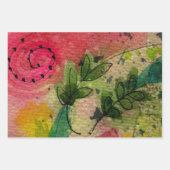 水彩印象派抽象芸術 ラッピングペーパーシート (正面2)