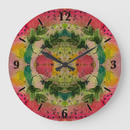 水彩印象派抽象芸術 ラージ壁時計