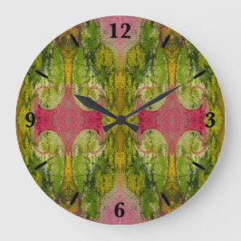 水彩印象派抽象芸術 ラージ壁時計