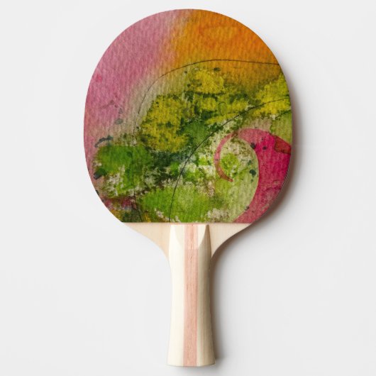 水彩印象派抽象芸術 卓球ラケット (正面)