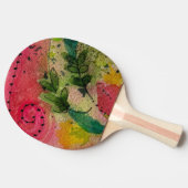 水彩印象派抽象芸術 卓球ラケット (横)