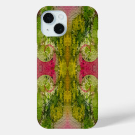 水彩印象派抽象芸術 iPhone 15ケース