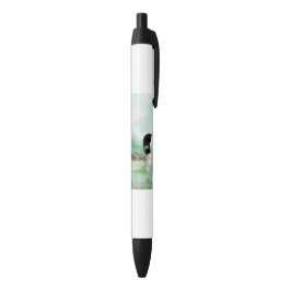 水彩原野鳥コモン・ルーンアート 黒ボールペン