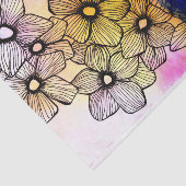 水彩及びインキ開花芸術的花 薄葉紙 (詳細)