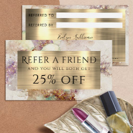 水彩及びゴールドフォイル紹介カード