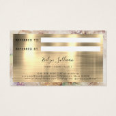 水彩及びゴールドフォイル紹介カード (裏面)