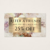 水彩及びゴールドフォイル紹介カード (正面)