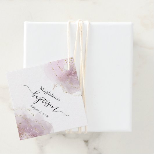 水彩及びフェイク金ゴールドグリッター フェイバータグ (インサイチュ)