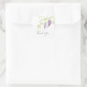 '水彩及びペン藤'ラベル スクエアシール (バッグ)