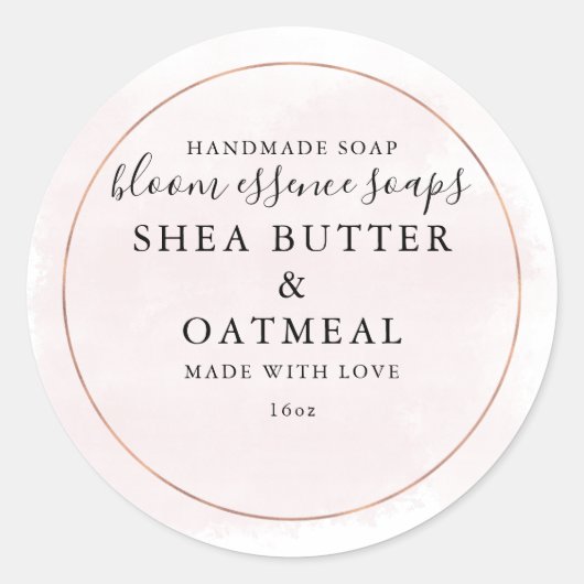 水彩及びホイル | Soapステッカー ラウンドシール (正面)