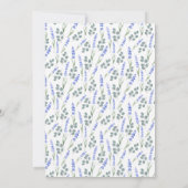 水彩及びラベンダーユーカリ模様 セーブザデート (裏面)