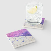 水彩及び絵を描(ばちゃばちゃ)跳ねる ストーンコースター (横)