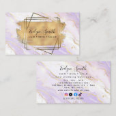 水彩及び金ゴールドホイルフェイク名刺 名刺 (正面/裏面)