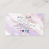 水彩及び金ゴールドホイルフェイク名刺 名刺 (裏面)