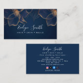 水彩及び金ゴールドホイルフェイク名刺 名刺 (正面/裏面)