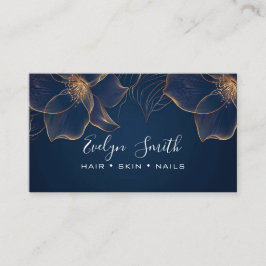 水彩及び金ゴールドホイルフェイク名刺 名刺