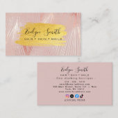 水彩及び金ゴールドホイルフェイク名刺 名刺 (正面/裏面)