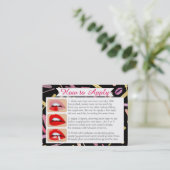 水彩及び金ゴールド口紅の適用とヒントのカード 名刺 (スタンド正面)