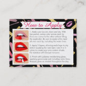 水彩及び金ゴールド口紅の適用とヒントのカード 名刺 (正面)