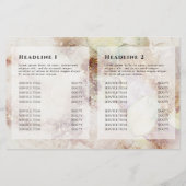 水彩及び金ゴールド箔の2折パンフレット (裏面)