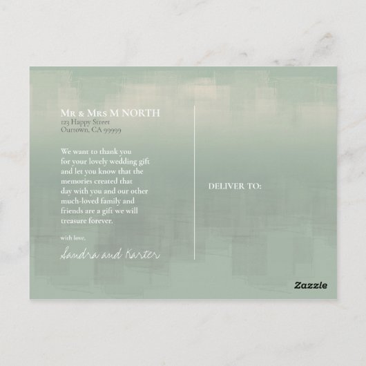 水彩反射ありがとうございまセージID774 ポストカード (裏面)