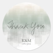 水彩反射ありがとうございまセージID774 ラウンドシール (正面)