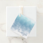 水彩反射ありがとうほこりっぽいブルーID774 フェイバータグ