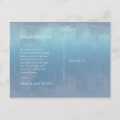 水彩反射ありがとうほこりっぽいブルーID774 ポストカード (裏面)