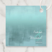 水彩反射ありがとうティール（緑がかった色）ID774 フェイバータグ (裏面)