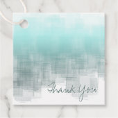 水彩反射ありがとうティール（緑がかった色）ID774 フェイバータグ (正面)