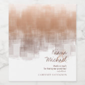 水彩反射ありがとう粘土ID774 ワインラベル (シングルラベル)